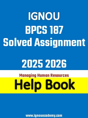 IGNOU BPCS 187 Solved Assignment 2025 2026